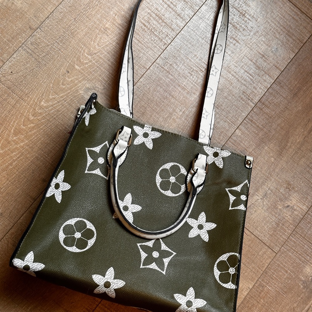 Stylish Olive Green Tote Bag